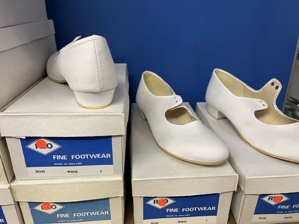 White Canvas Tap Shoes