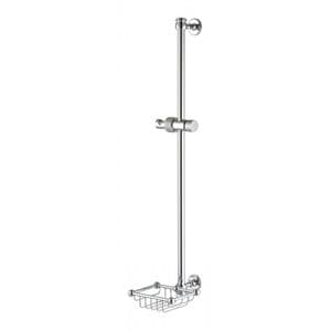 4-390 - Sterlingham Classic Shower Riser Rail with Basket