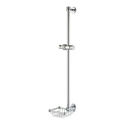 4-390 - Sterlingham Classic Shower Riser Rail with Basket