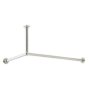 4-440 - Sterlingham Classic Corner Shower Curtain Rail with Ceiling Mount
