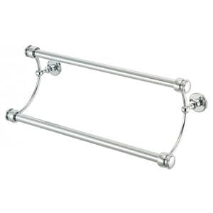 5-405-23 - Sterlingham Classic Double Glass Crescent Towel Bar 23"