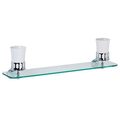 CLEARANCE - Lefroy Brooks LB4517 Classic 600mm (24") Two Mug Shelf - Nickel
