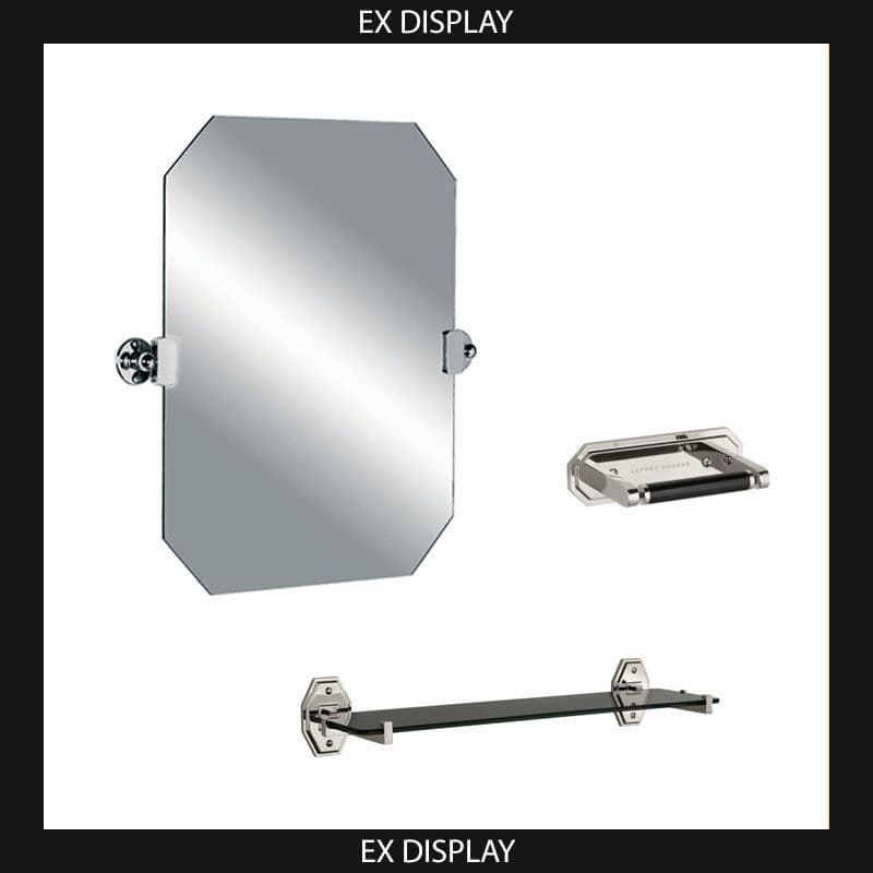 EXDISPLAY Lefroy Brooks Mackintosh Bathroom Accessories Pack Nickel