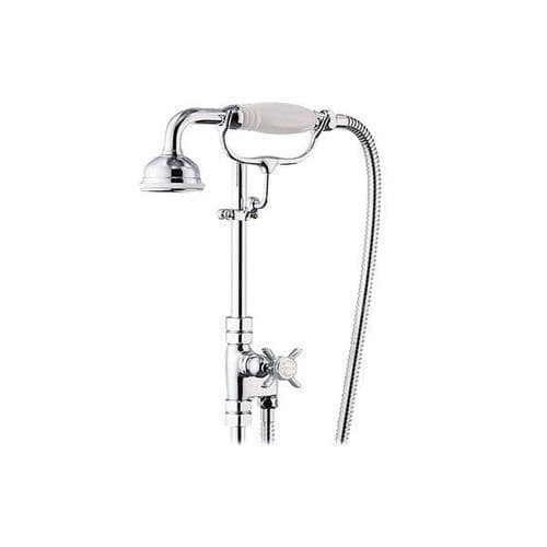 St James Cradle-Mounted Handshower & Hose with Rail-Mounted Diverter Valve - SJK680