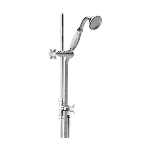 St James Rail-Mounted Handshower & Hose with Rail-Mounted Diverter Valve - SJK688