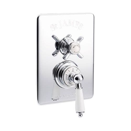 St James Traditional Concealed Dual Control Thermostatic Shower Valve - SJ7600