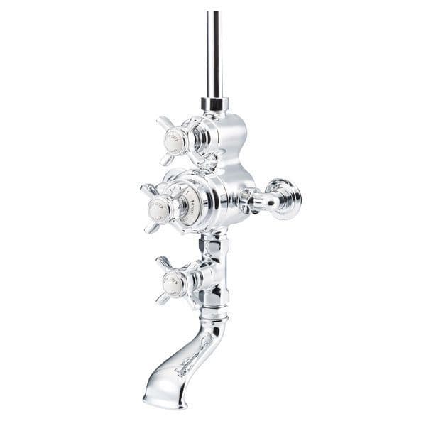 St James Traditional Exposed Thermostatic Shower Valve & Bath Filler