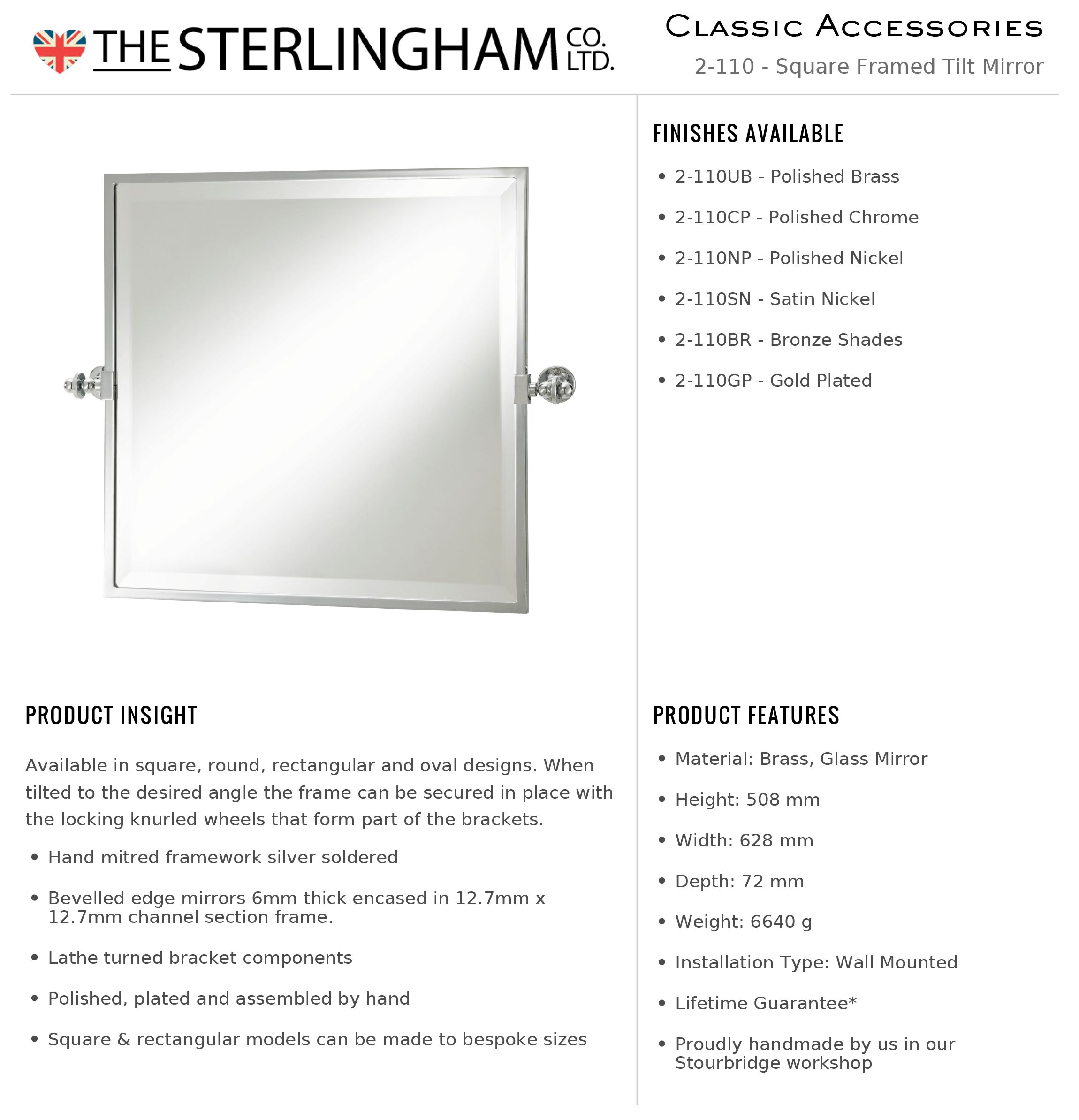 2-110 Tech Sheet