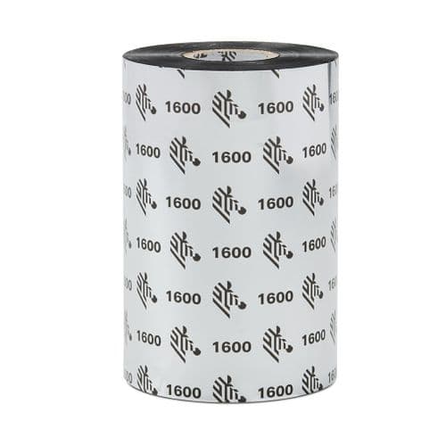 01600BK13145 - Zebra 1600 Wax ribbon, 131mm x 450m