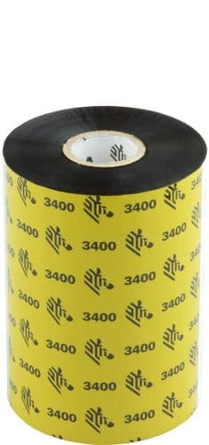 03400BK22045 - Zebra 3400 Wax/Resin ribbon,220mm x 450m