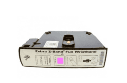 10012713-5K Zebra Z-Band Fun Pink Cartridge Wristbands