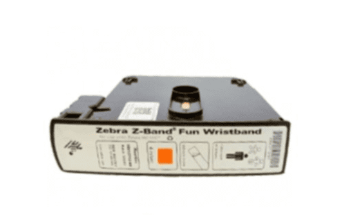 10012713-6K Zebra Z-Band Fun Orange Cartridge Wristbands
