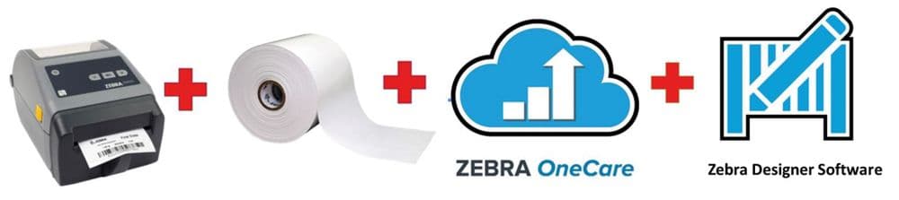 Zebra Direct Ink ZD621 Linerless Label Print Solution Bundle, Zebra ZD621 linerless ...