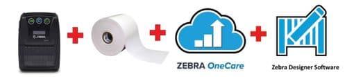 Zebra ZQ210 Linerless Label Print Solution Bundle
