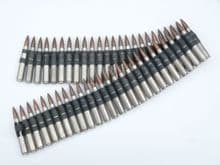 50 linked inert .30-06 machine gun cartridges **SOLD**