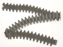 50 linked inert 7.62 x 39mm RPD machine gun cartridge belt - no rounds