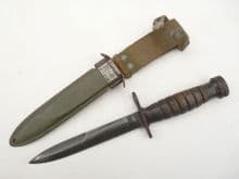 American M1 carbine M4 bayonet and scabbard,  Camillus 1953 contract