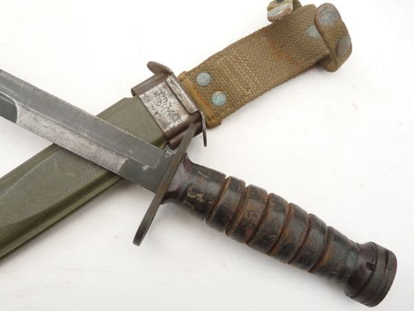 American M1 carbine M4 bayonet and scabbard,  Camillus 1953 contract **SOLD**
