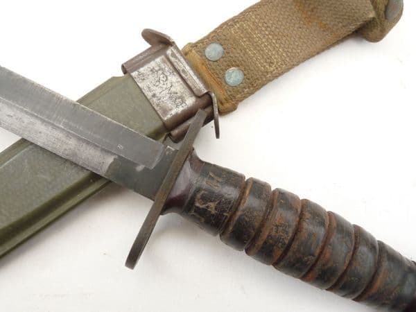 American M1 carbine M4 bayonet and scabbard,  Camillus 1953 contract **SOLD**