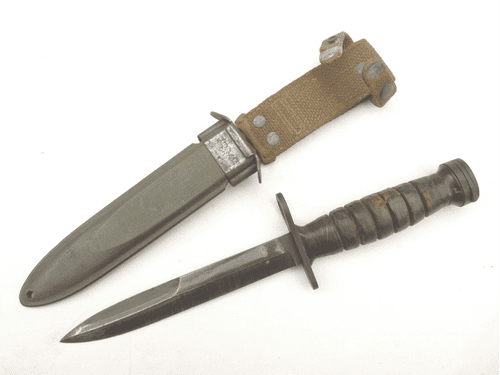 American M1 carbine M4 bayonet and scabbard, Camillus 1953 contract **SOLD**