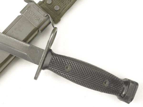 American M16 and AR15 M7 bayonet and scabbard
