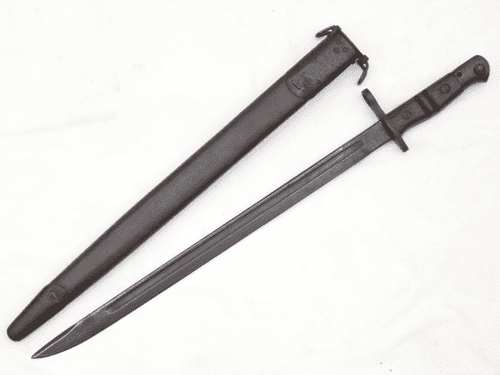 American  Model 1917 bayonet wire- hanger scabbard, 1918 marked instead of 1917 **SOLD**