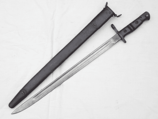 American Model 1917 bayonet wire- hanger scabbard, 1918 marked instead of 1917 **SOLD**