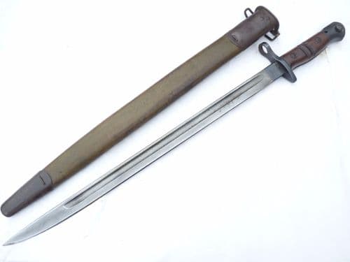American Model 1917 bayonet with wire-hanger scabbard  **SOLD**