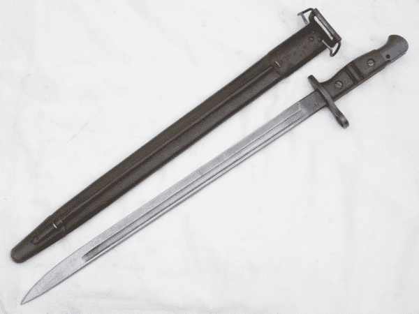 American Model 1917 Remington made bayonet and wire hanger scabbard /2  **SOLD**