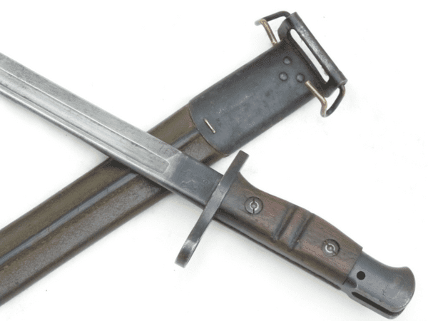 American Model 1917 Remington made bayonet and wire hanger scabbard /2  **SOLD**