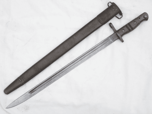 American Model 1917 Remington made bayonet and wire hanger scabbard /2  **SOLD**