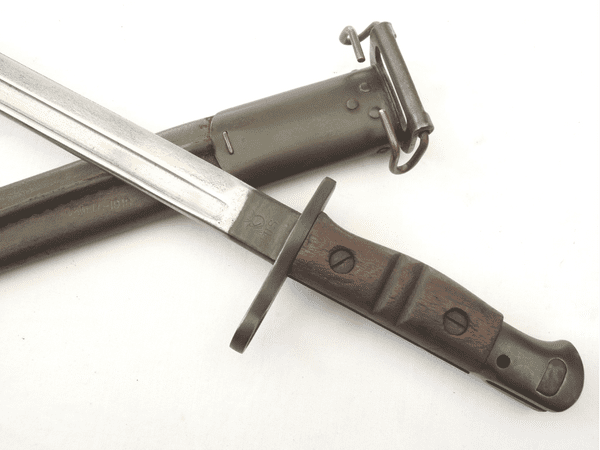 American Remington Model 1917 bayonet and scabbard, wrongly 1918 marked