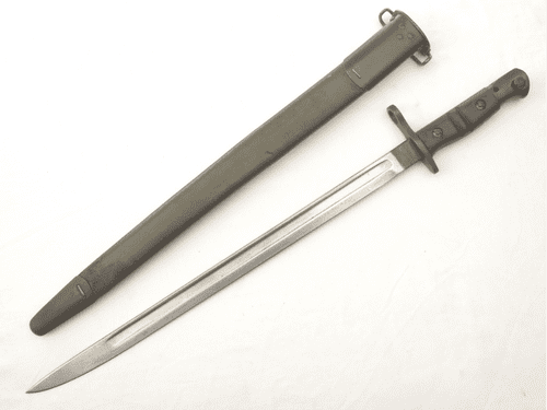 American Remington Model 1917 bayonet and scabbard, wrongly 1918 marked