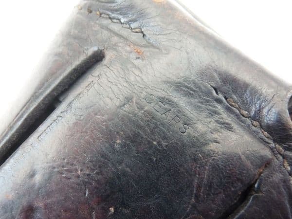 American WW2 leather holster for Colt M1911, Sears maker marked