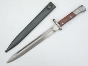 Belgian Mauser M1924 export bayonet and scabbard, pre-war issue