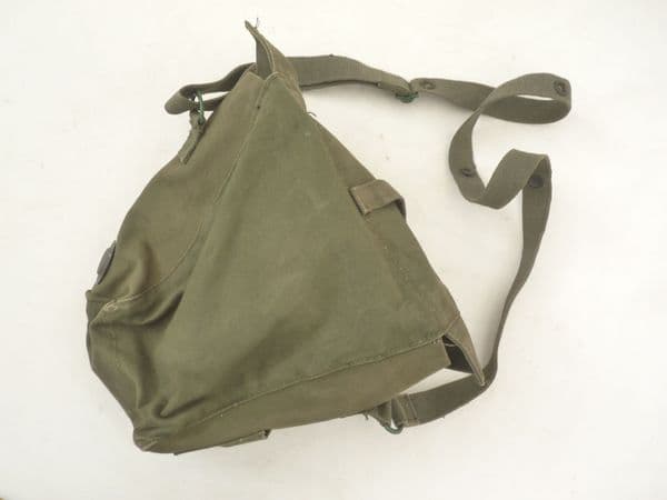 British Army gas-mask case 1970 dated, with anti-dim kit