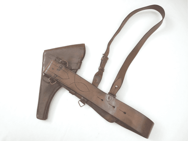British Army officer's Sam Browne belt with holster