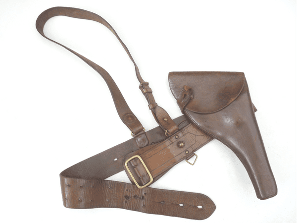British Army officer's Sam Browne belt with holster