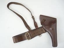 British Army officer's Sam Browne belt with holster