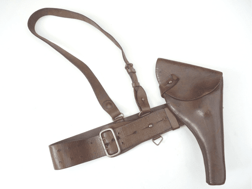 British Army officer's Sam Browne belt with holster