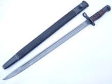 British Enfield Pattern 1913 bayonet and scabbard, Remington made, near perfect  **SOLD**