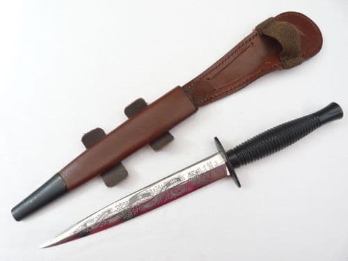 British Fairbairn-Sykes 3rd patt 'Desert Storm' presentation Commando knife **SOLD**