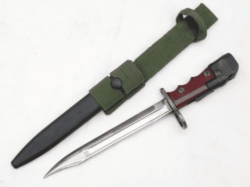 British Lee-Enfield no7 knife bayonet, scabbard and frog **SOLD**