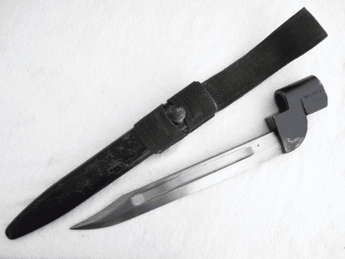 British Lee-Enfield No9 knife bayonet and scabbard,  1950 dated  **SOLD**