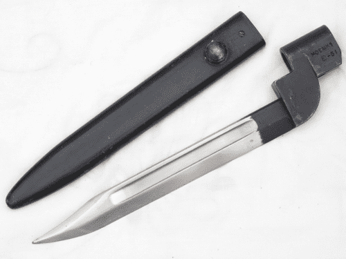 British Lee-Enfield No9 knife bayonet and scabbard, 1951 dated  **SOLD**