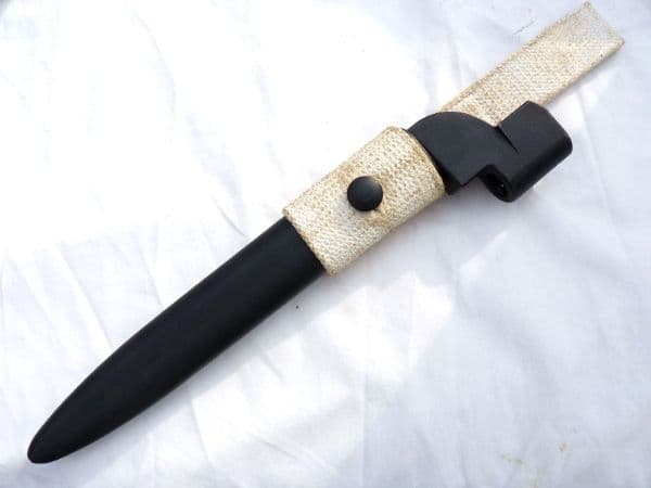 British Lee-Enfield No9 knife bayonet, scabbard and frog, vgc, 1949 dated  **SOLD**