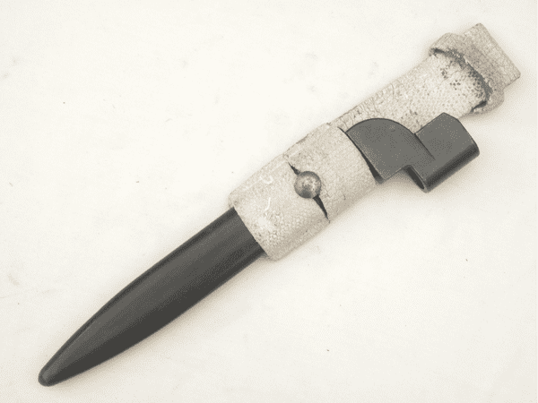 British Lee-Enfield No9 parade bayonet and scabbard, 1951 dated, with frog **SOLD**