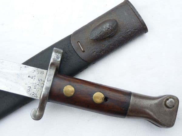 British Lee-Metford bayonet and scabbard, N.R. 58  marked **SOLD**