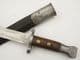 British Lee-Metford P1888 Mk1 bayonet and scabbard,  1894 dated, KRR marked