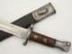 British Lee-Metford P1888 Mk1 bayonet and scabbard,  1894 dated, KRR marked